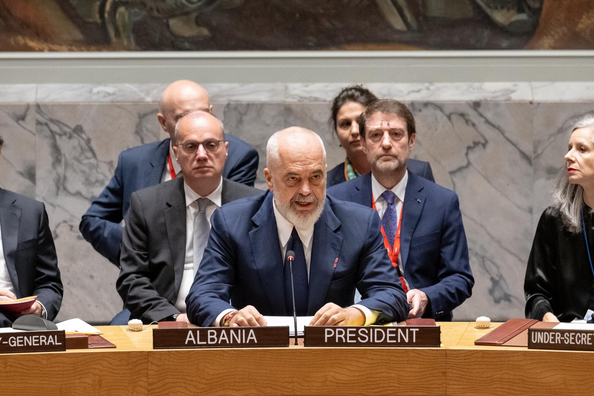Mbledhja e Këshillit të Sigurimit të OKB-së u zhvillua në Nju Jork nën kryesimin e Shqipërisë